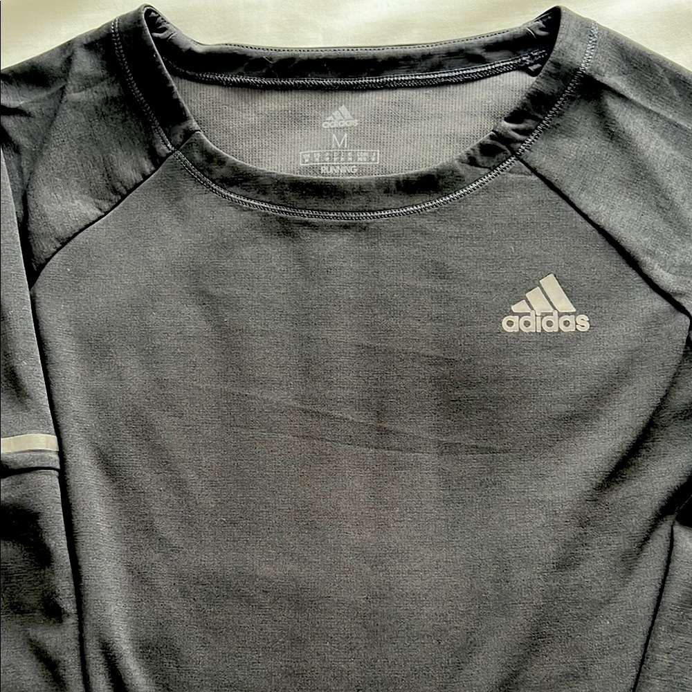 Adidas Charcoal/Black Long Sleeve Top